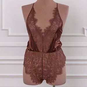 Satin & Eyelash Lace Romper - Mentionables